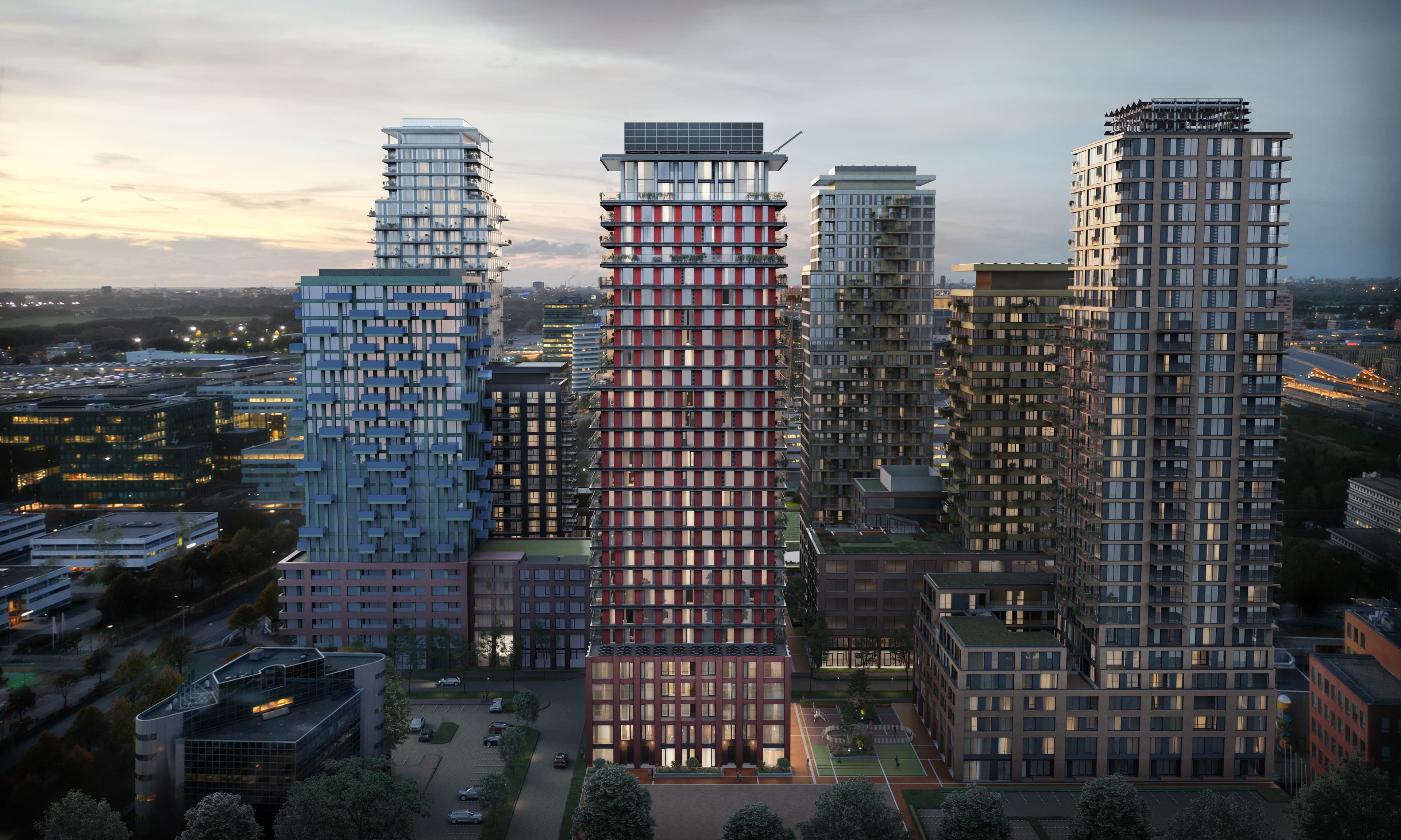 Skyline van SPOT Amsterdam en The Juliet